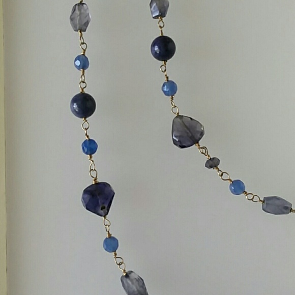 New.  Blue Onyx Necklace. Designs by Ch Lovin - Picture 2 of 3